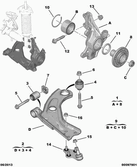 DS 98 034 340 80 - FRONT TRIANGLE ARM BALL-JOINT autodraugiem.lv