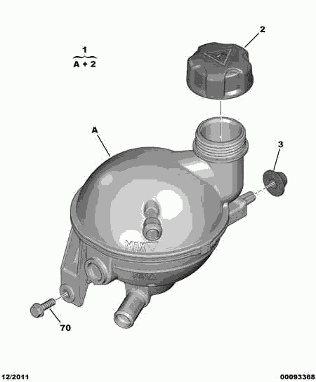 CITROËN/PEUGEOT 1323 AH - Kompensācijas tvertne, Dzesēšanas šķidrums autodraugiem.lv