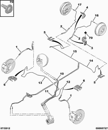 DS 4806 E9 - BRAKE HOSE FRONT autodraugiem.lv