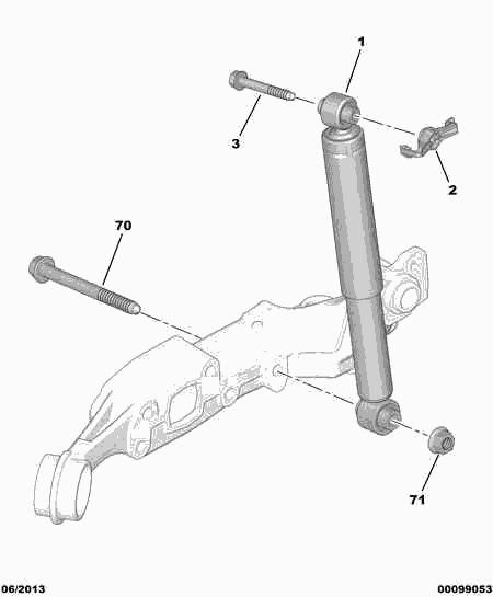 PEUGEOT 5206 CW - REAR SUSPENSION SHOCK-ABSORBER autodraugiem.lv