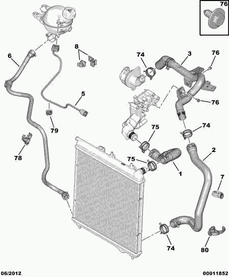 PEUGEOT 1307 XH - Radiatora cauruļvads autodraugiem.lv