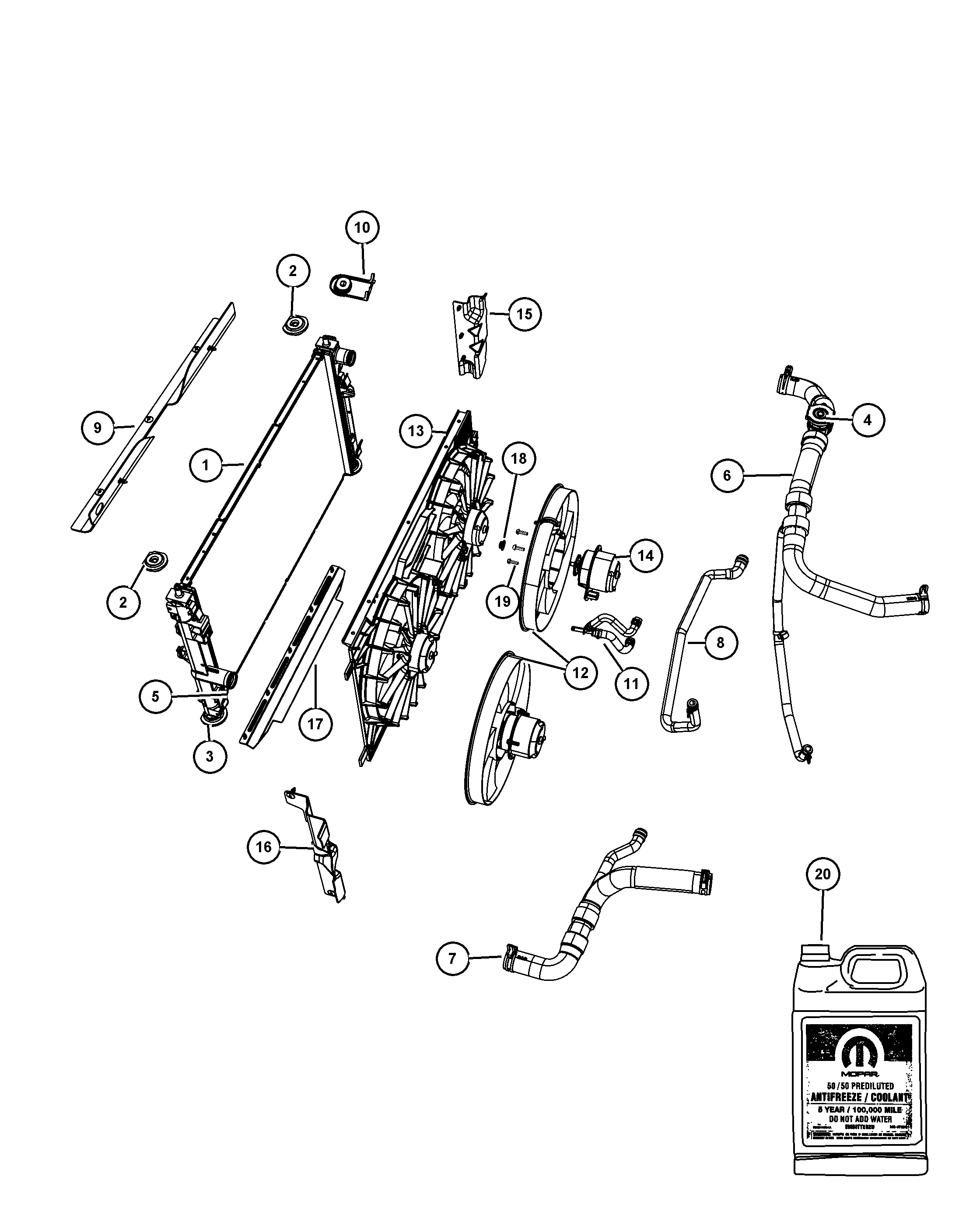 Chrysler 68004 049AA - Radiators, Motora dzesēšanas sistēma autodraugiem.lv