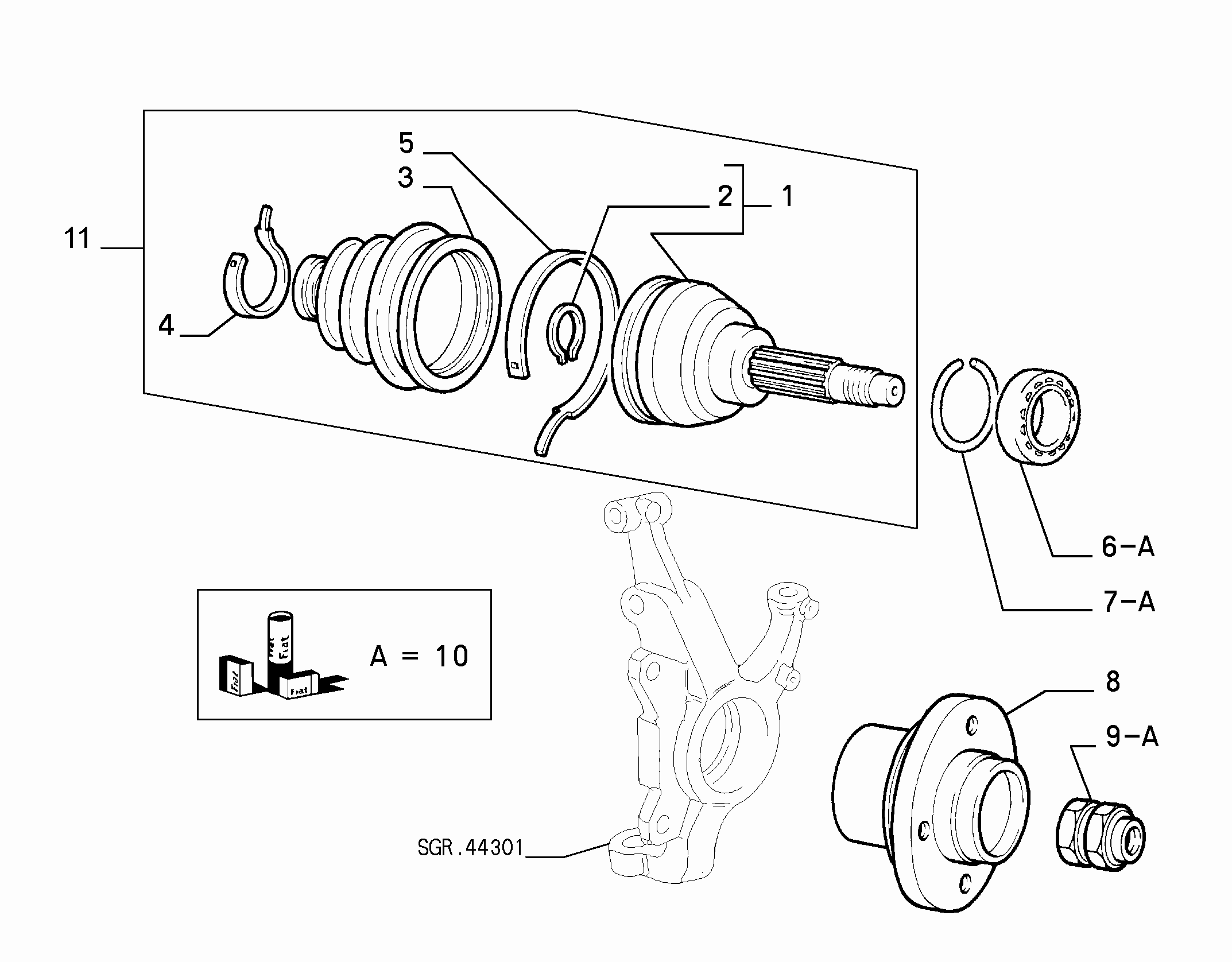 FIAT / LANCIA 7682886 - Putekļusargs, Piedziņas vārpsta autodraugiem.lv