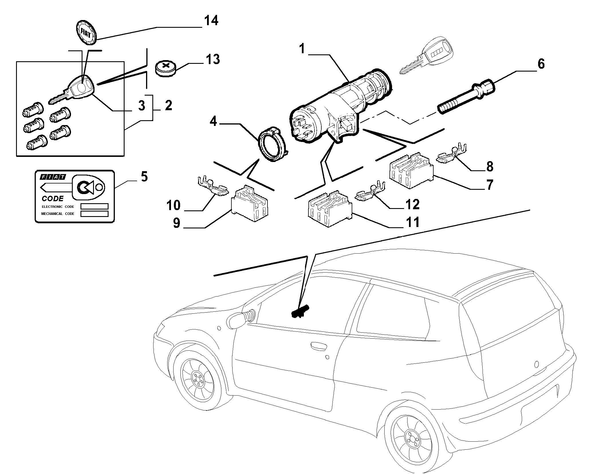 Alfa Romeo 46753084 - Aizdedzes slēdzis autodraugiem.lv