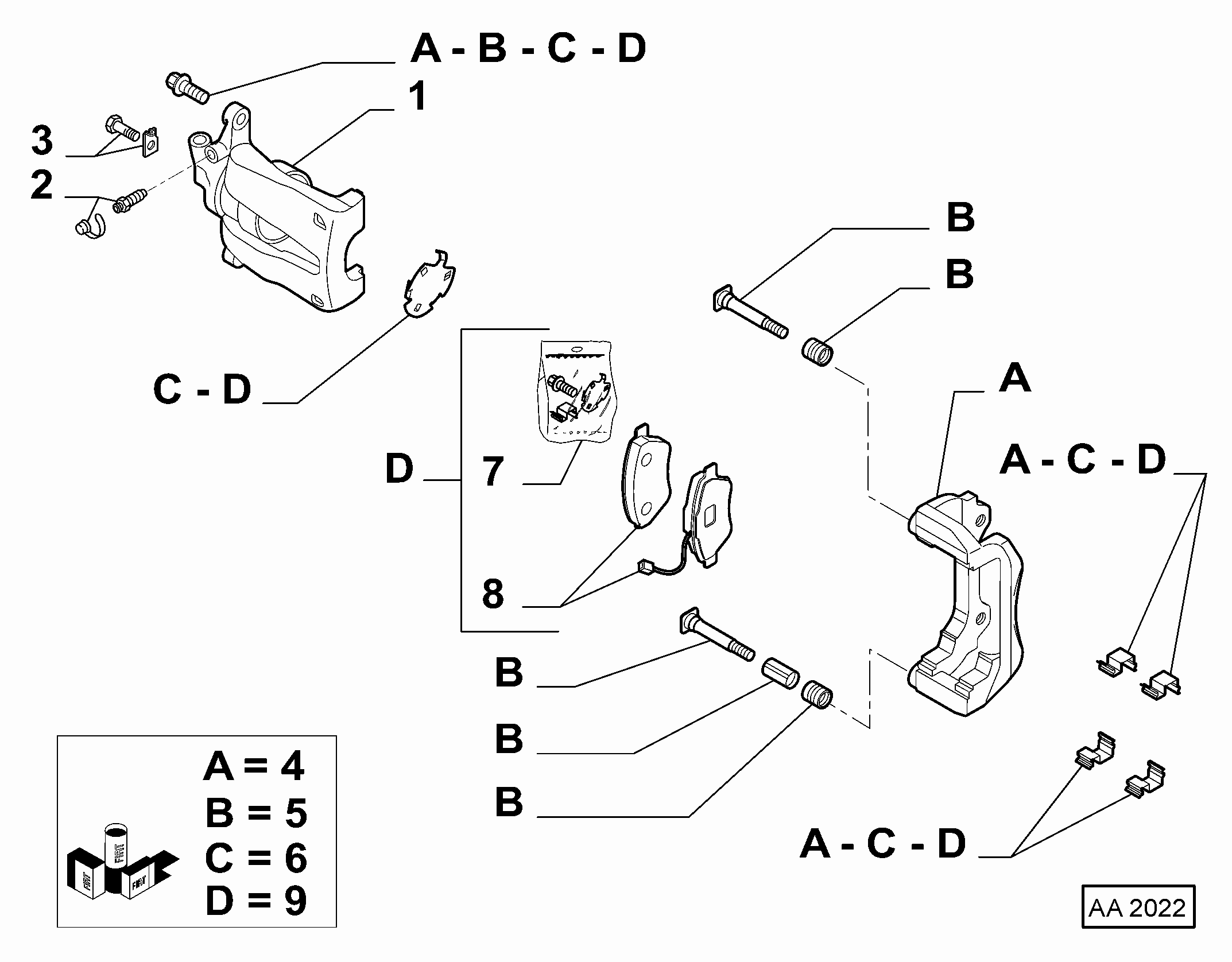 FIAT / LANCIA 77364398 - Remkomplekts, Bremžu suports autodraugiem.lv