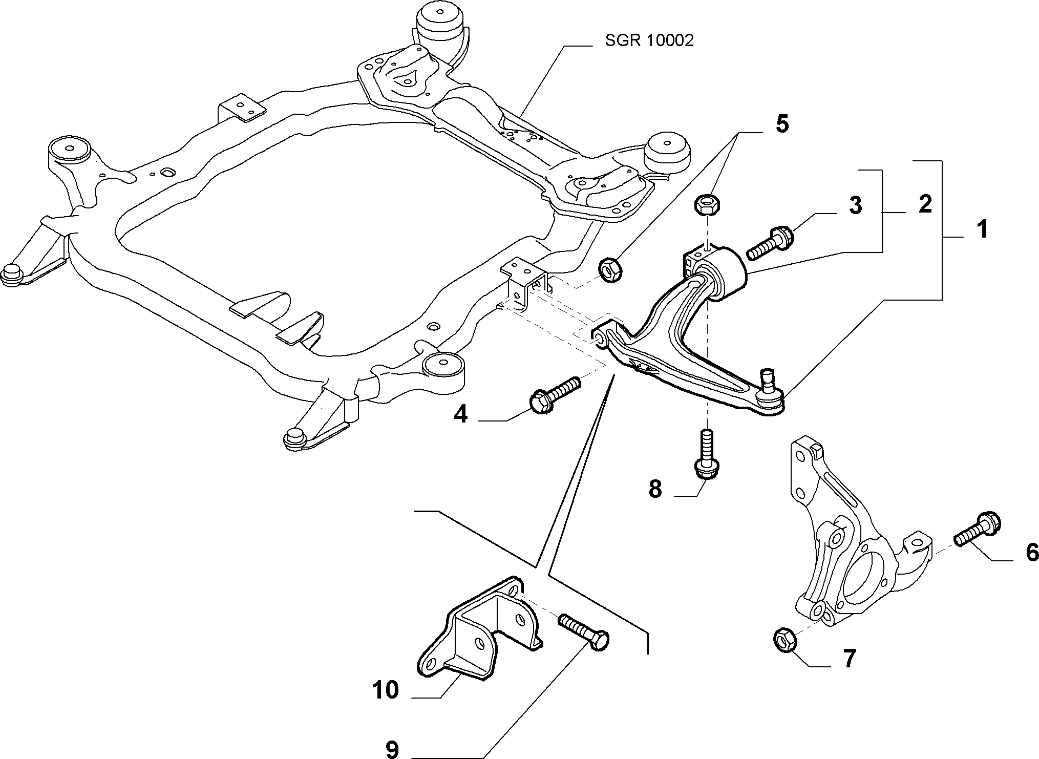 FIAT / LANCIA 51748653 - Neatkarīgās balstiekārtas svira, Riteņa piekare autodraugiem.lv