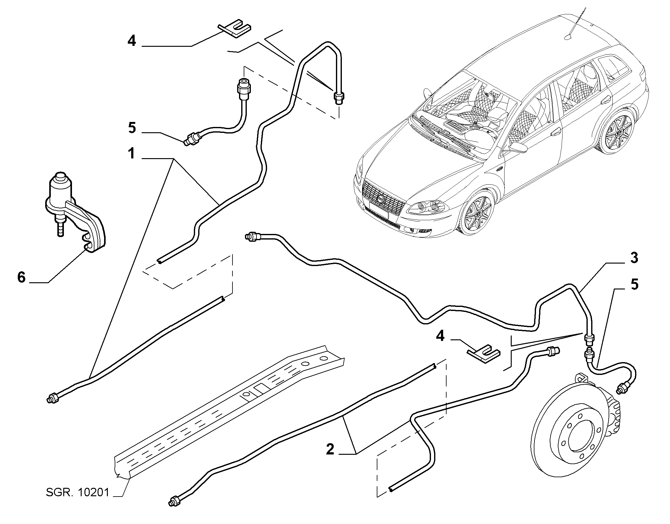 FIAT 51733731 - Bremžu šļūtene autodraugiem.lv