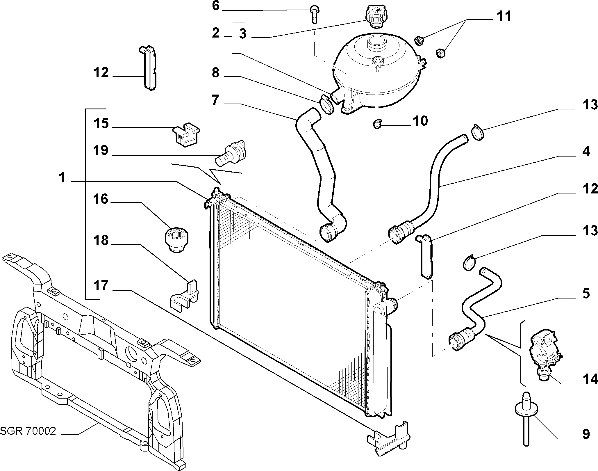 Lancia 46798743 - Radiators, Motora dzesēšanas sistēma autodraugiem.lv