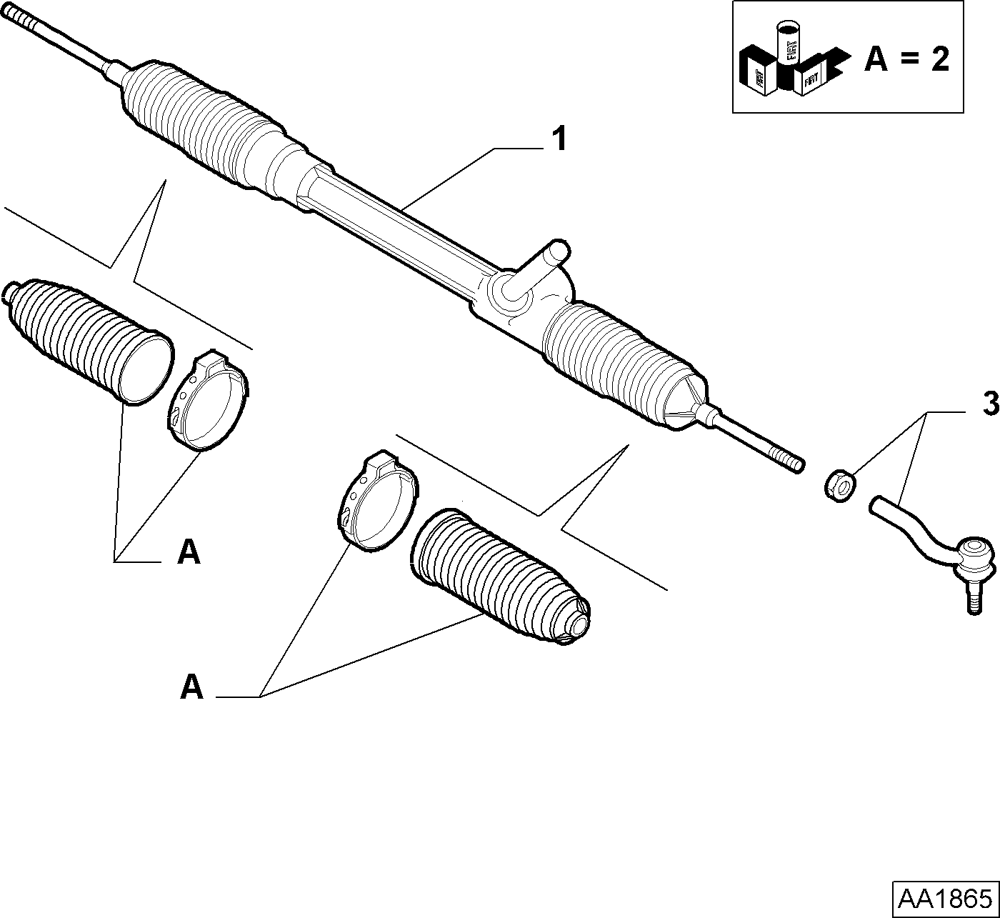 Abarth 77367002 - Stūres šķērsstiepņa uzgalis autodraugiem.lv