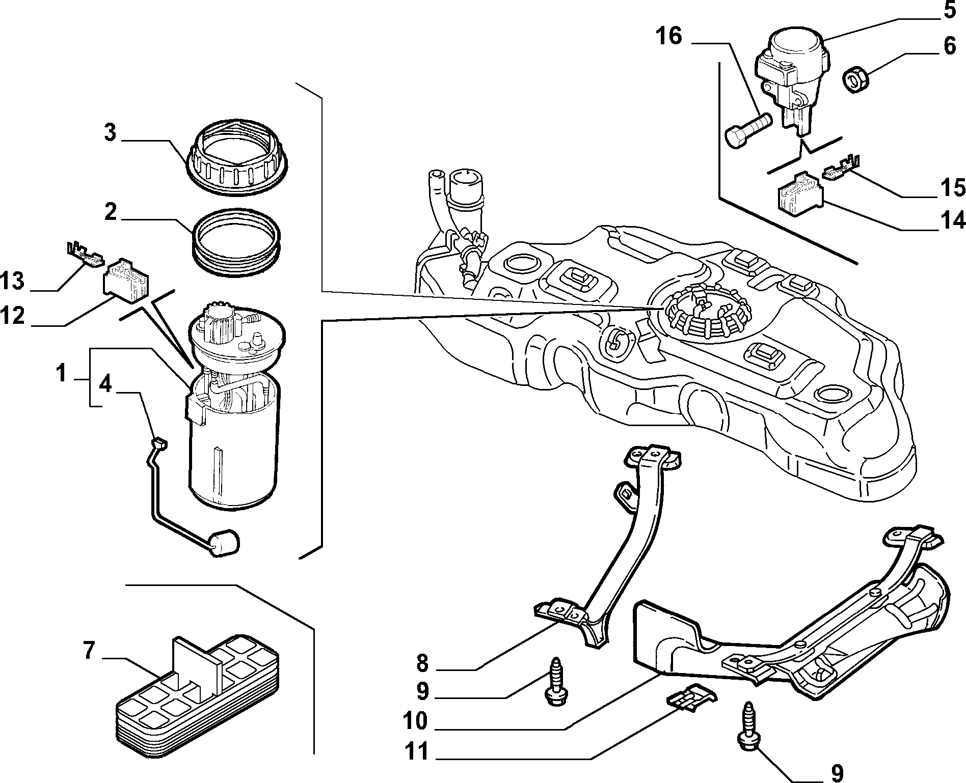 Lancia 517 09 816 - Degvielas sūkņa modulis autodraugiem.lv