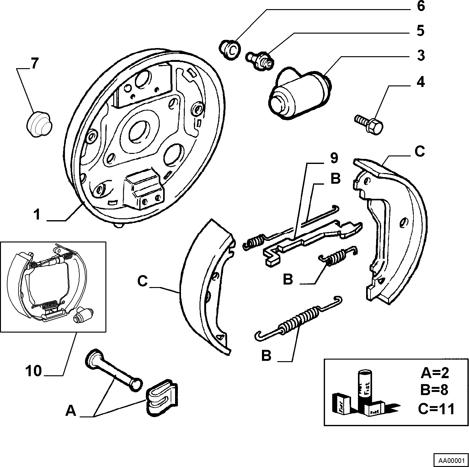 FIAT 71740708 - Bremžu loku komplekts autodraugiem.lv