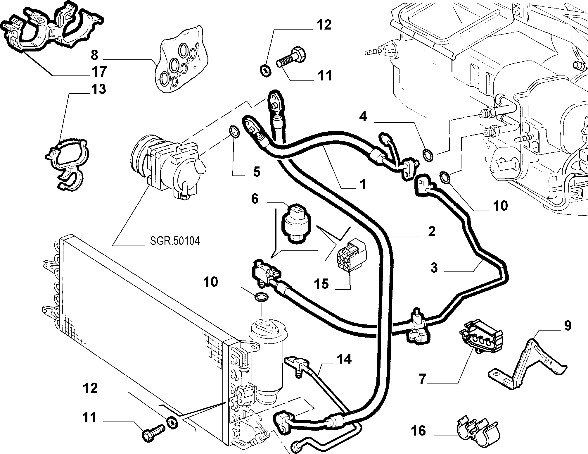 Lancia 14450683 - Blīvgredzens-Remkomplekts autodraugiem.lv