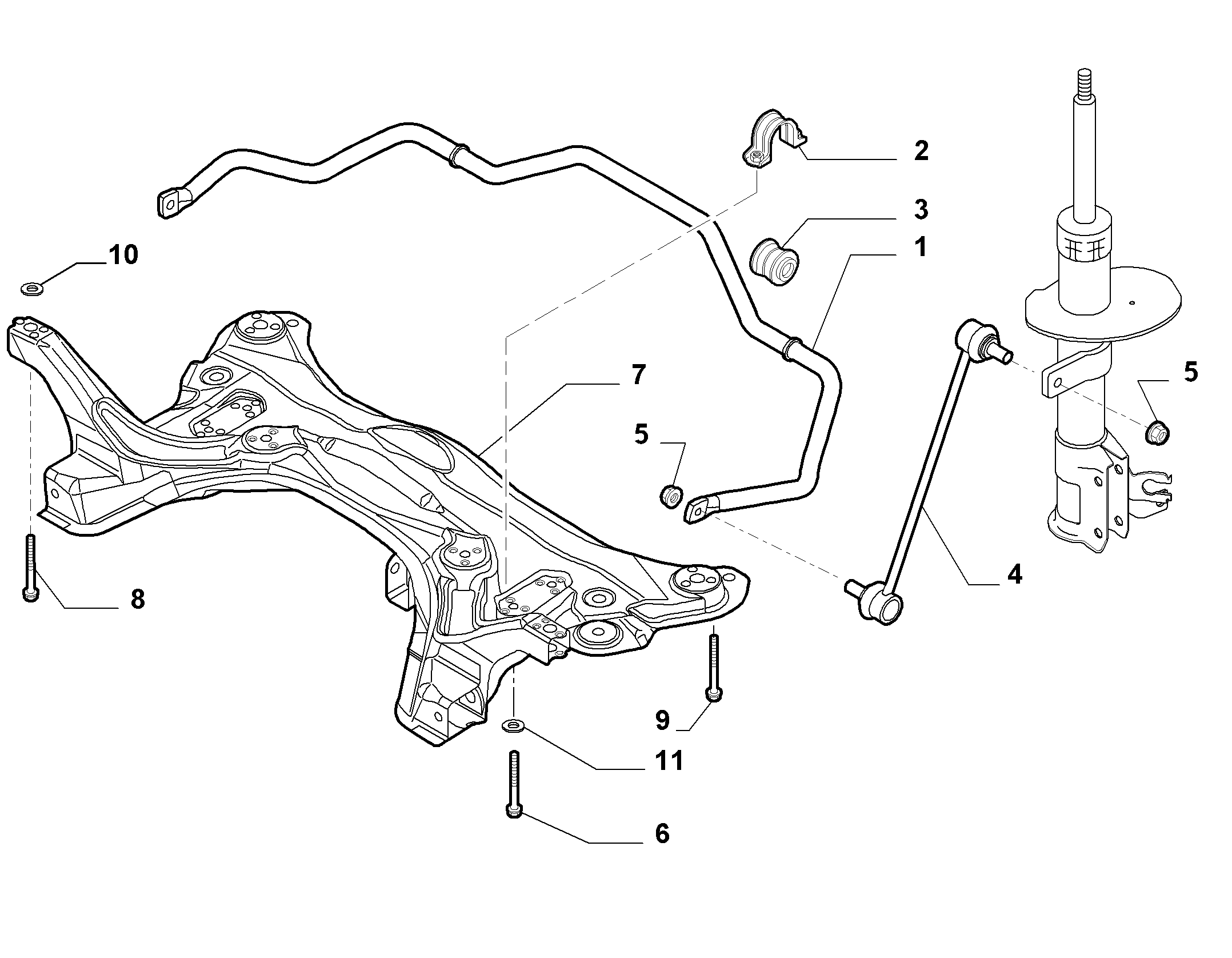 Lancia 51856872 - Stiepnis / Atsaite, Stabilizators autodraugiem.lv