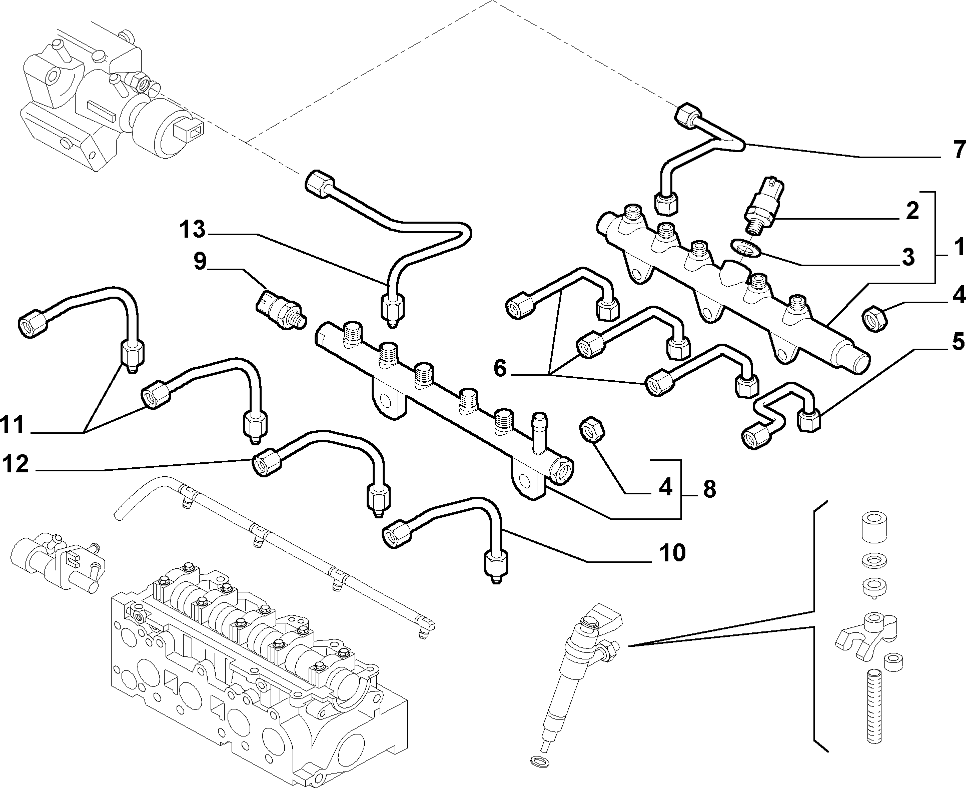 FIAT 46739953 - Sadalošais cauruļvads, Degviela autodraugiem.lv