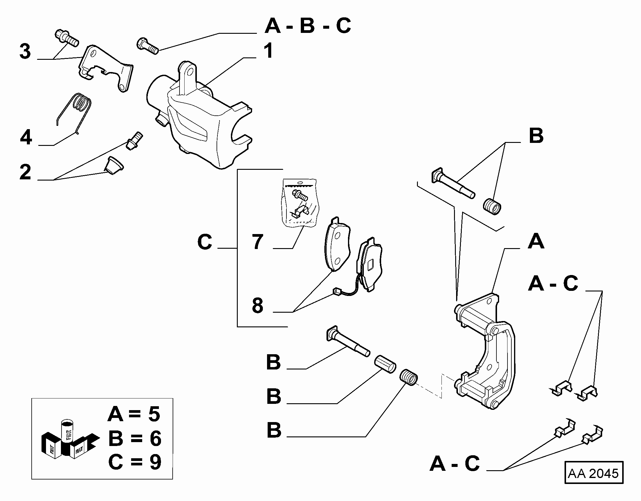 Chrysler 77364590 - PAD-SET autodraugiem.lv