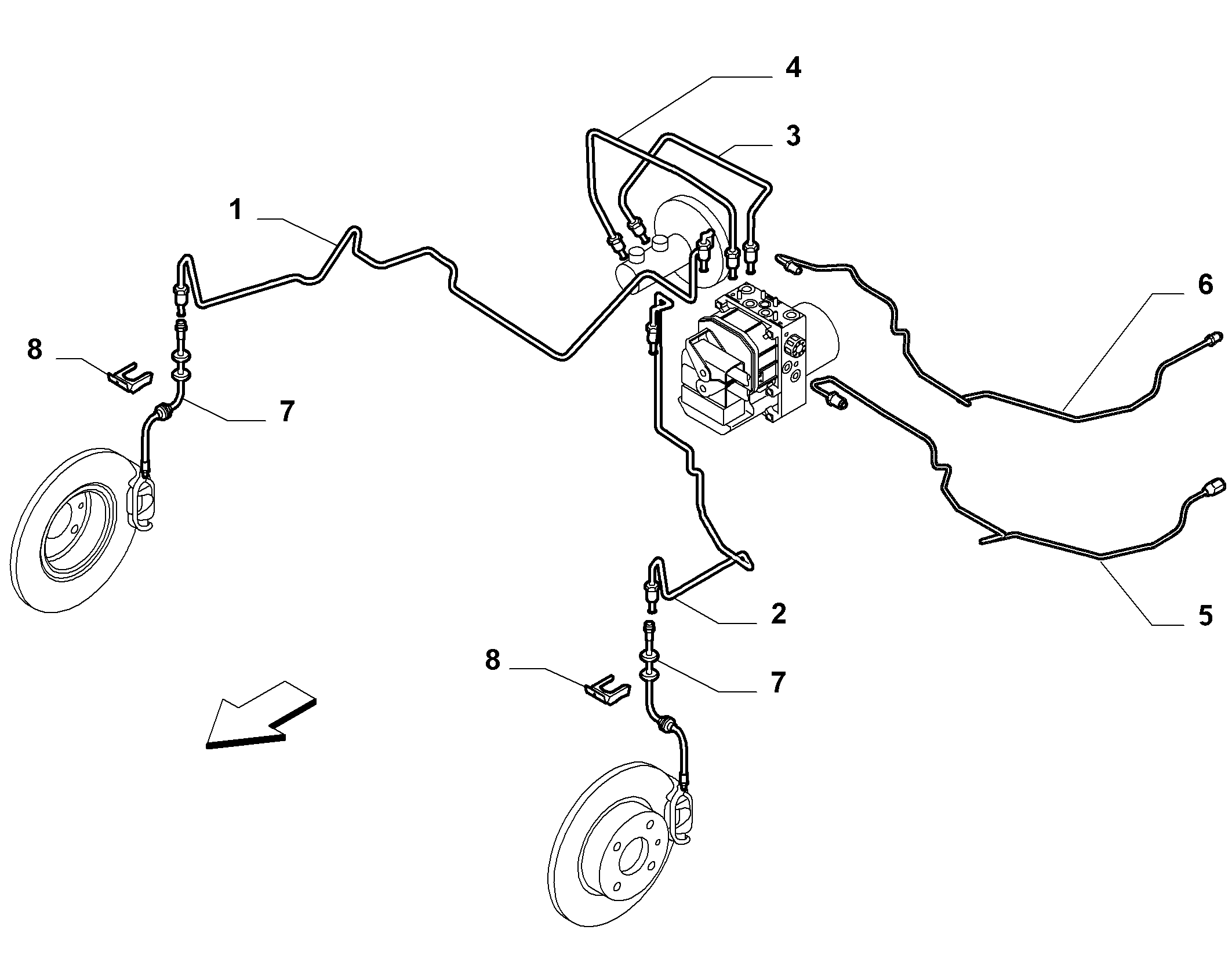 FIAT 46554126 - Bremžu šļūtene autodraugiem.lv