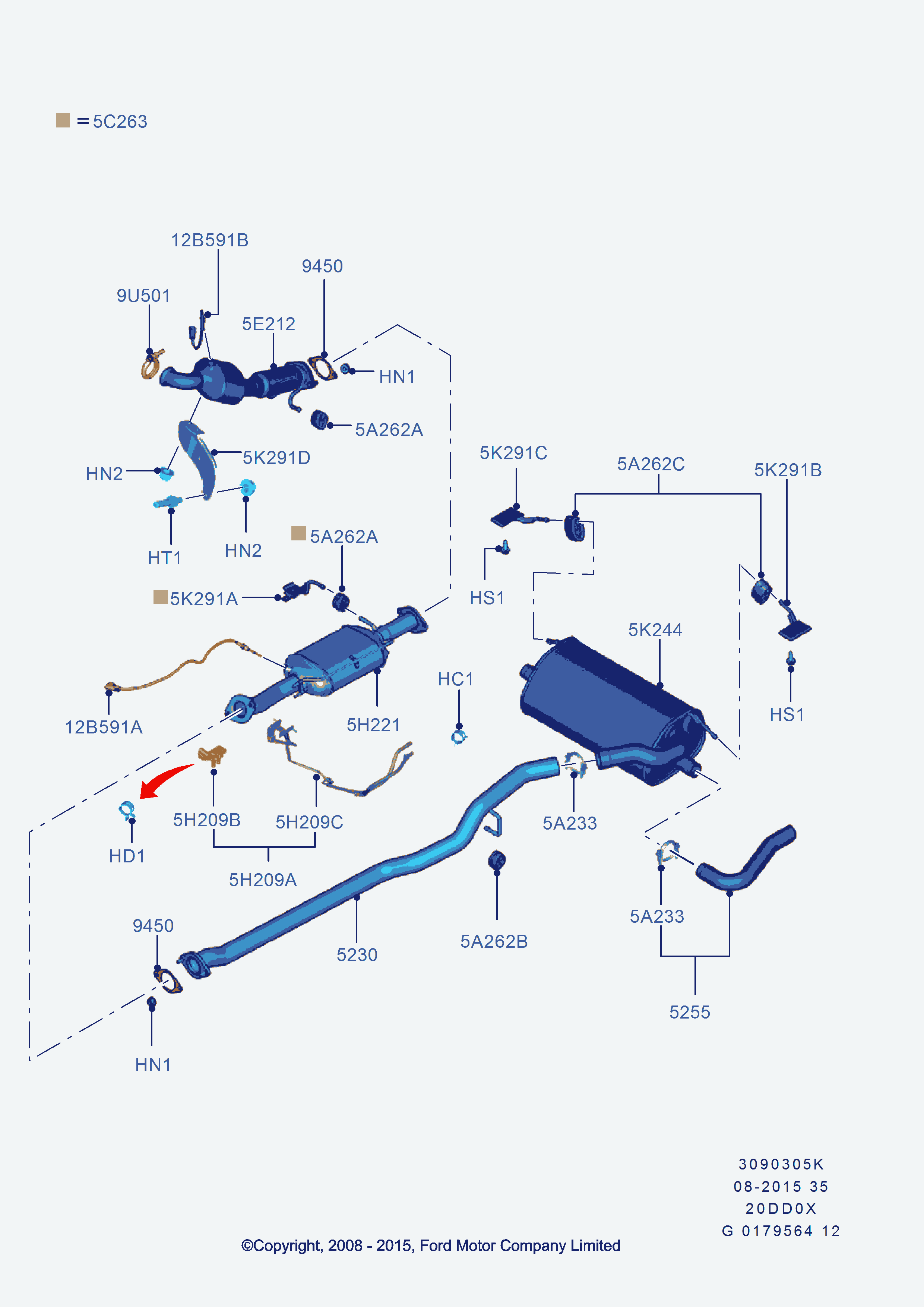 FORD (1.673.504) - Devējs, Izplūdes gāzu spiediens autodraugiem.lv