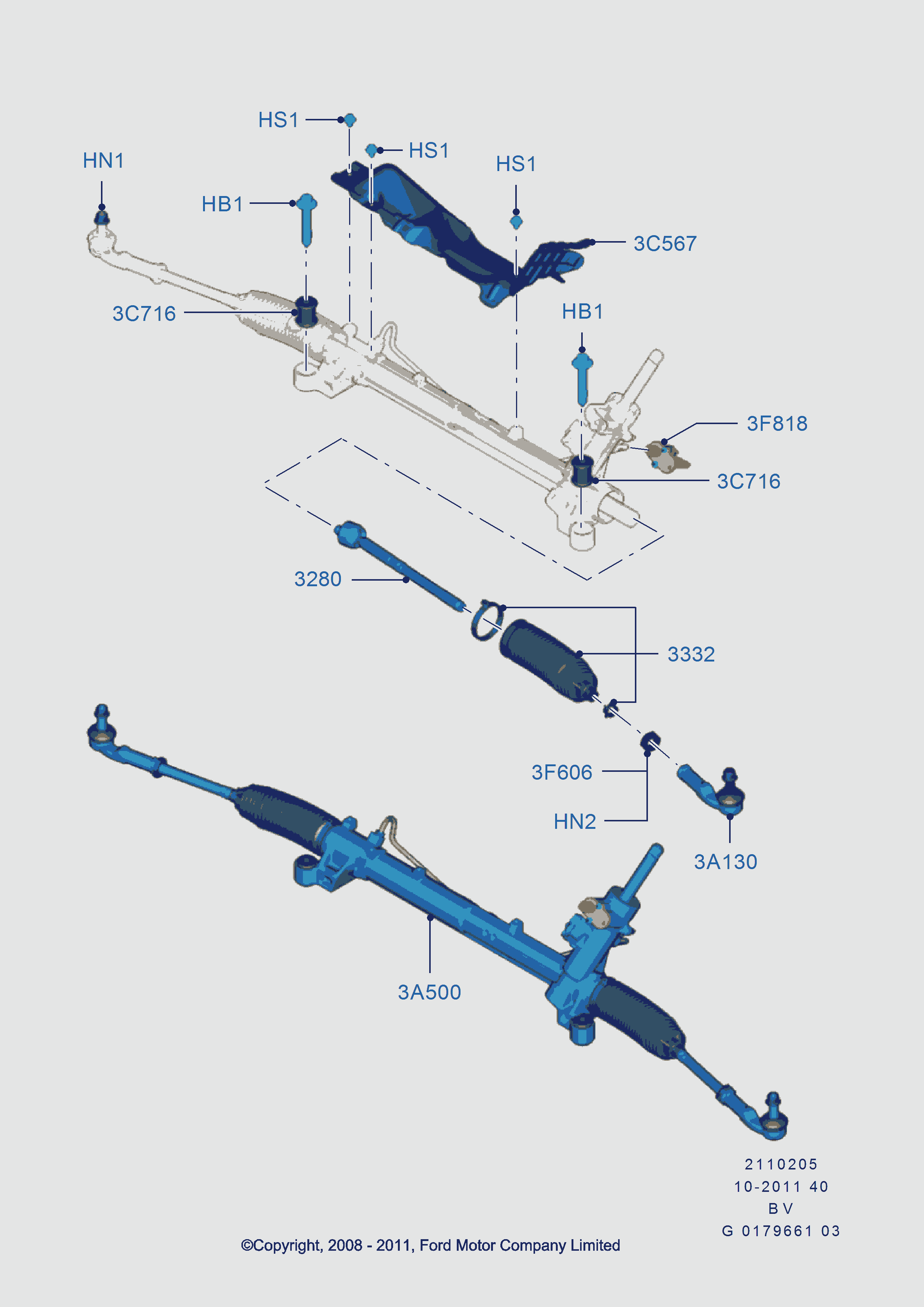 FORD 1510171 - Gear Assy - Steering autodraugiem.lv