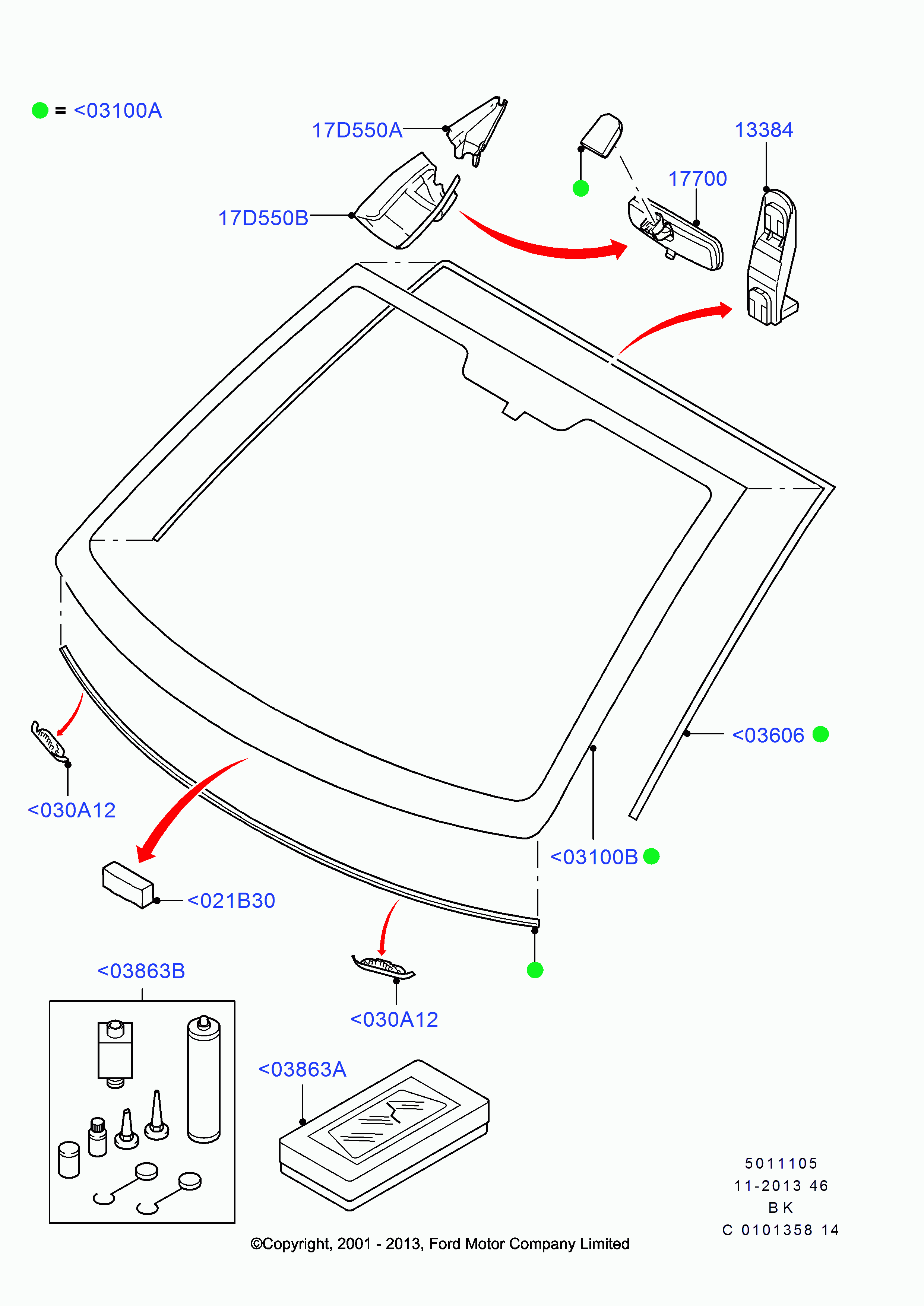 FORD 4982463 - Iekšējais spogulis autodraugiem.lv