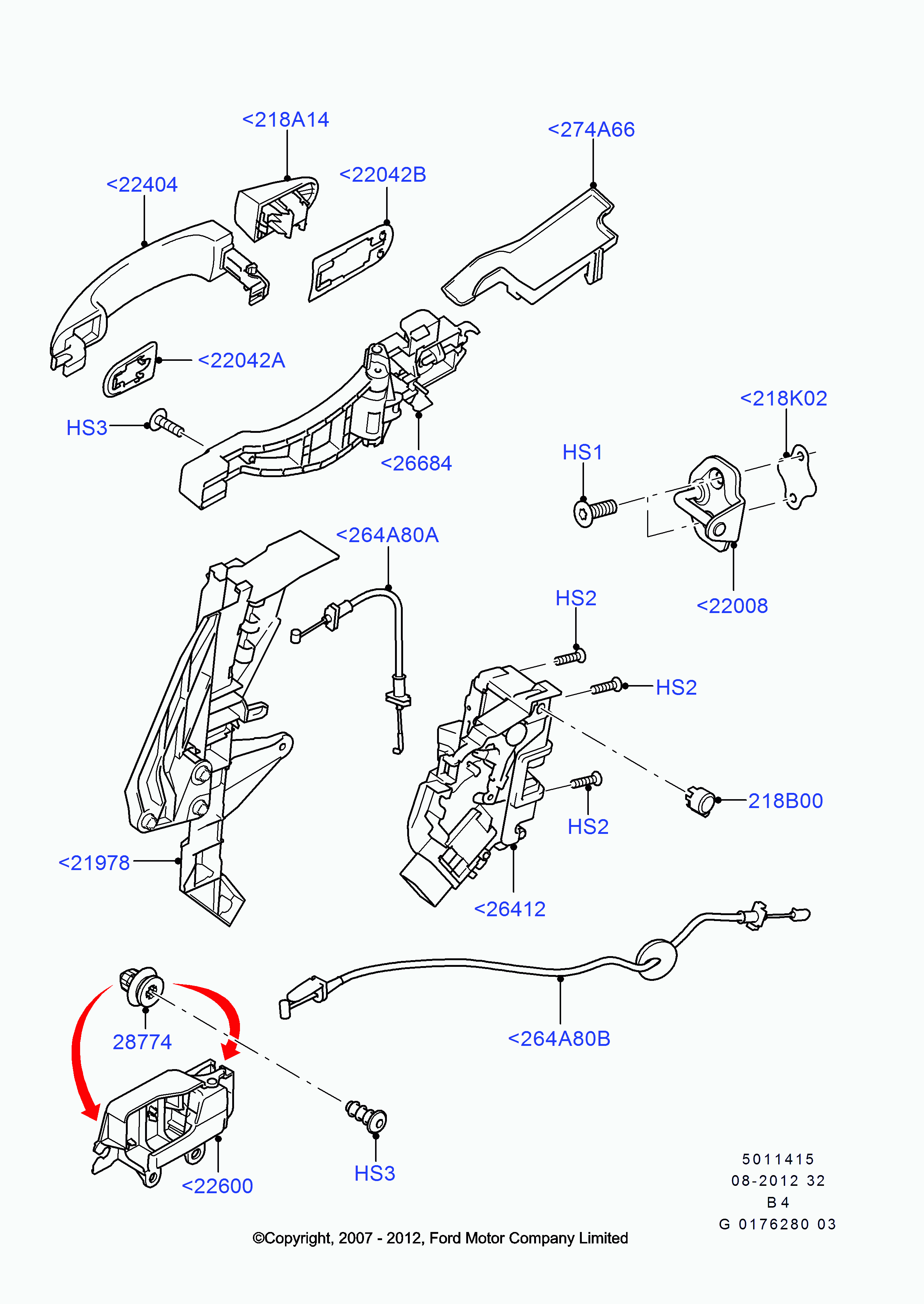 FORD 4892387 - Durvju slēdzene autodraugiem.lv