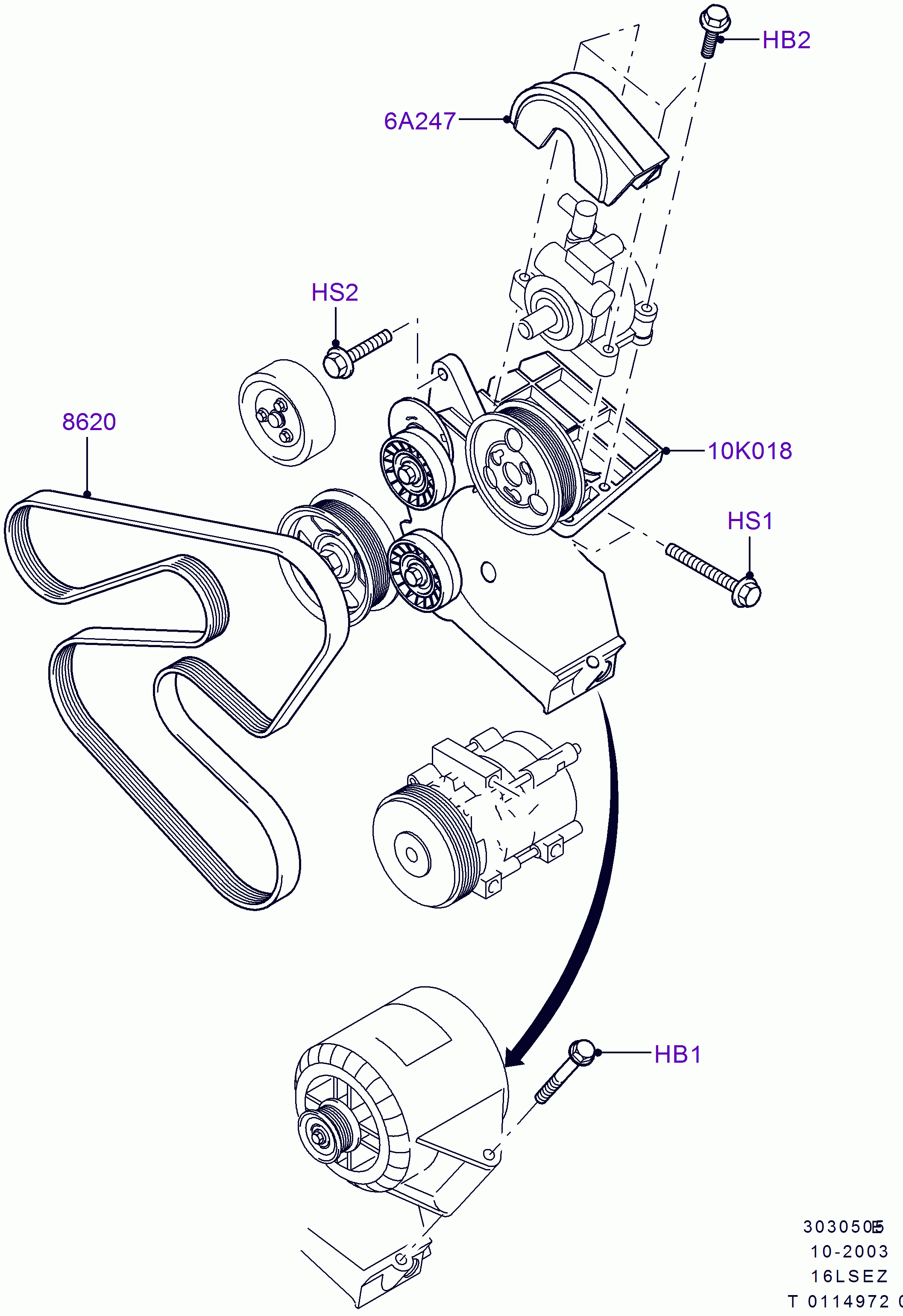 FORD 1340774 - Siksnas spriegotājs, Ķīļsiksna autodraugiem.lv