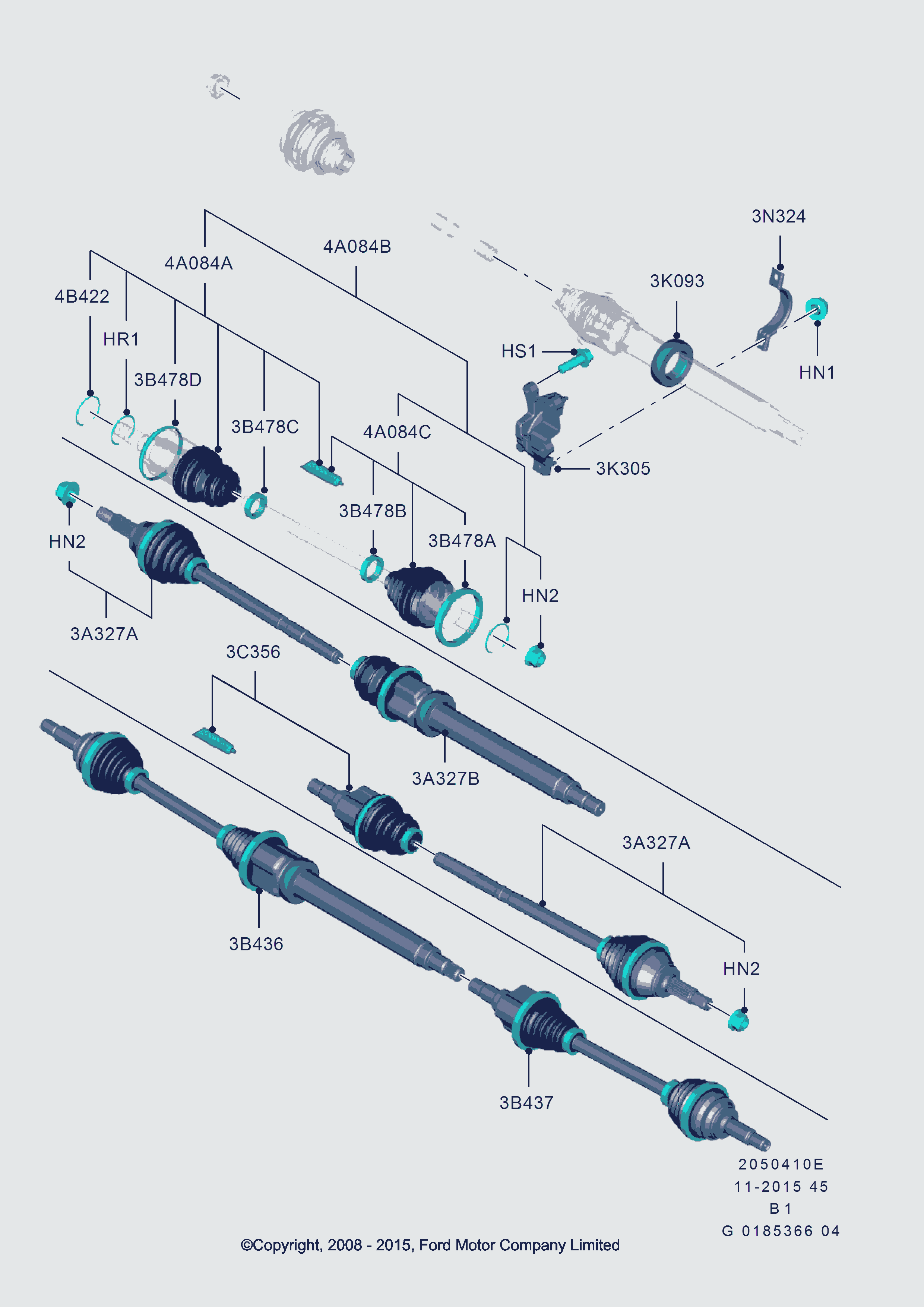 FORD 1840189 - Piedziņas vārpsta autodraugiem.lv