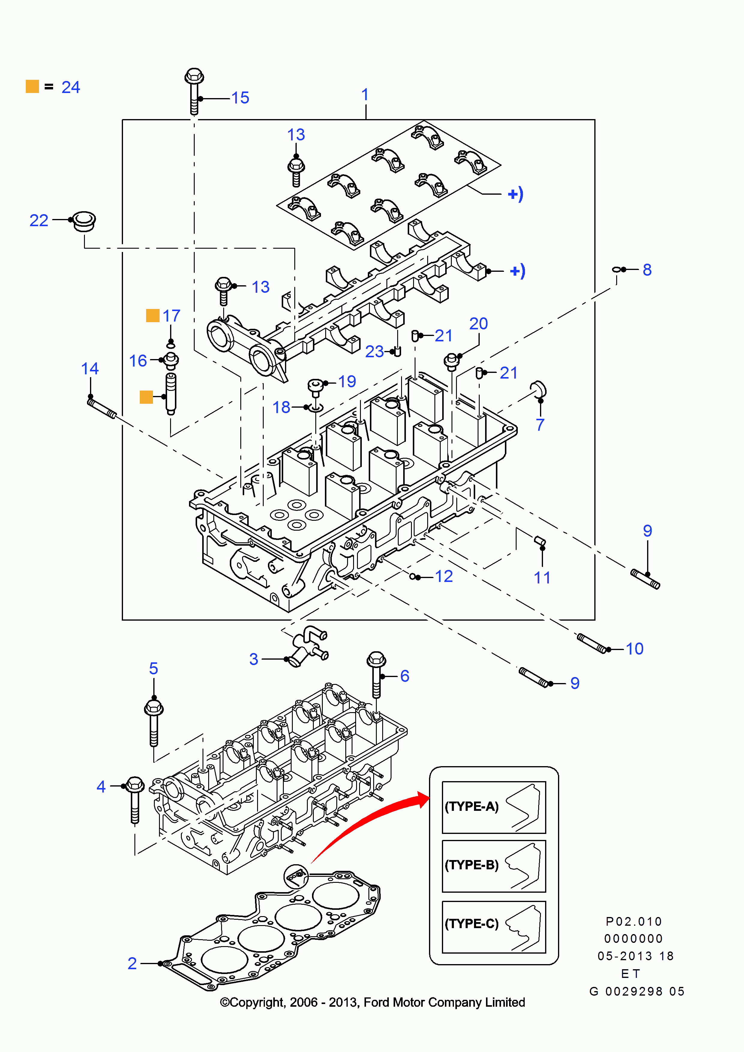 FORD 1 449 600 - Blīvgredzens, Vārsta kāts autodraugiem.lv