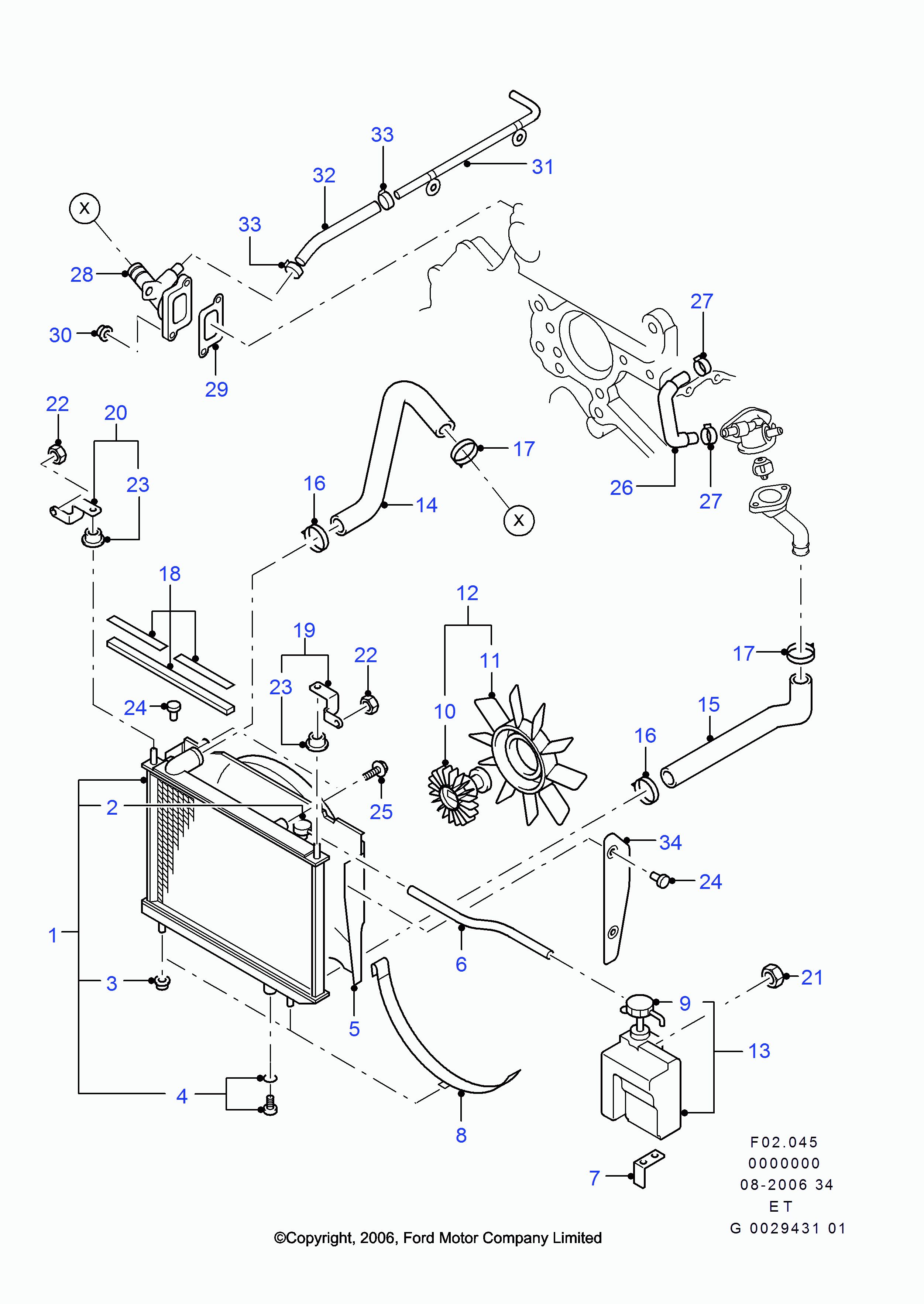 FORD 1455876 - Vāciņš, Radiators autodraugiem.lv