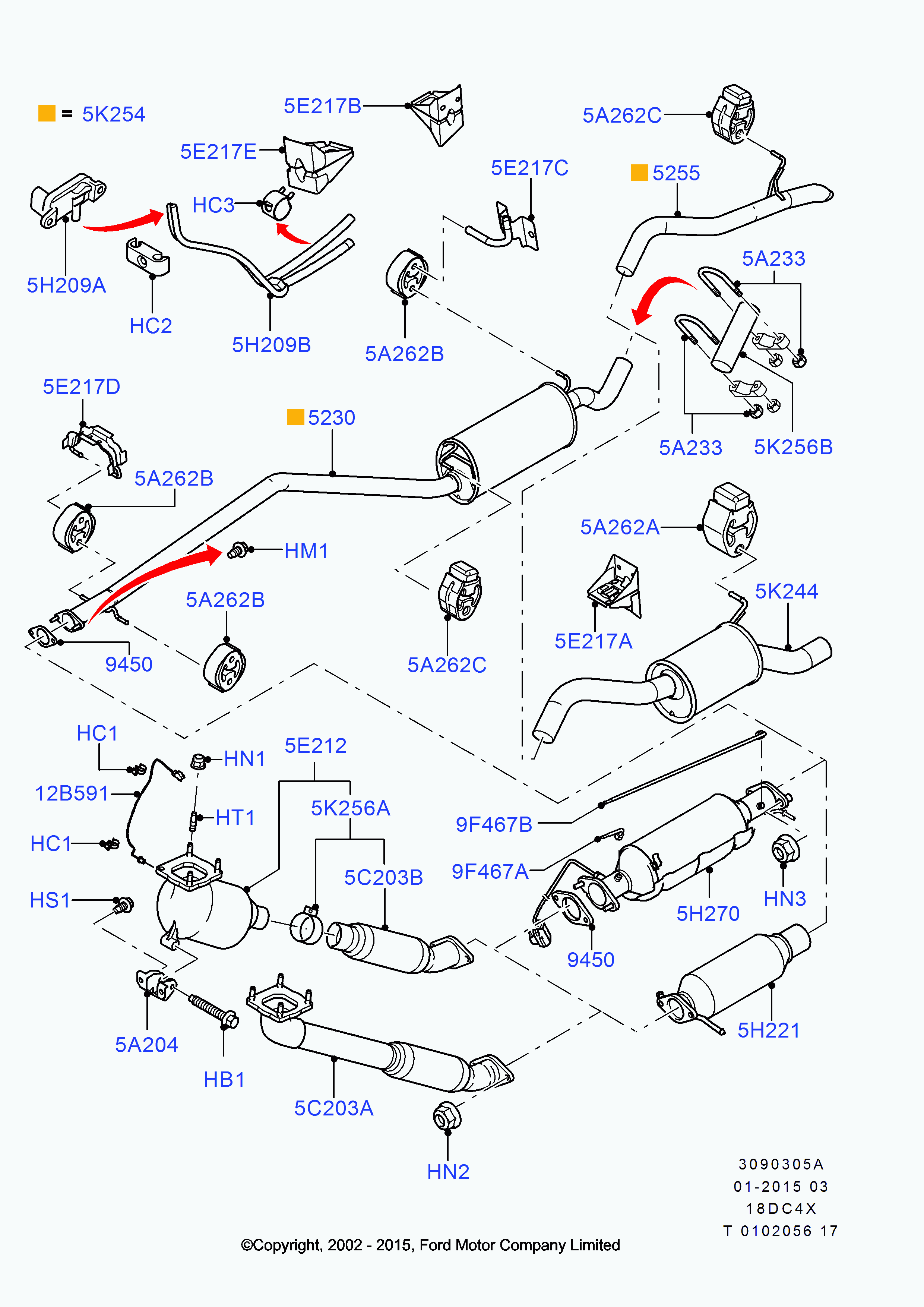 FORD 1 105 584 - Blīve, Izplūdes caurule autodraugiem.lv