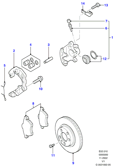 FORD 1138654 - Atspere, Bremžu suports autodraugiem.lv