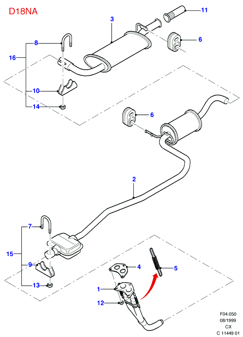 FORD 6.151.637 - Savienojošie elementi, Izplūdes gāzu sistēma autodraugiem.lv