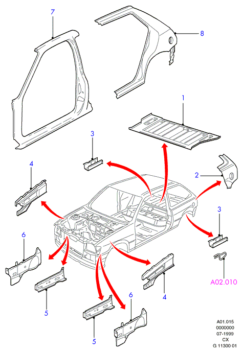 FORD 1050867 - Repair Panel, Panel - Body Side - Front, RH autodraugiem.lv