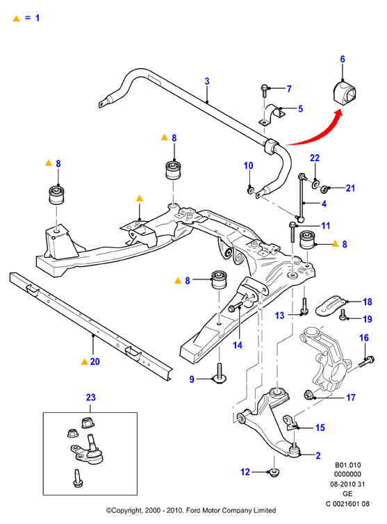 FORD 1 522 082 - Neatkarīgās balstiekārtas svira, Riteņa piekare autodraugiem.lv