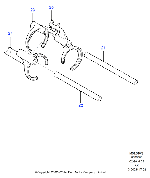 FORD 1064929 - Remkomplekts, Pārslēdzējsvira autodraugiem.lv