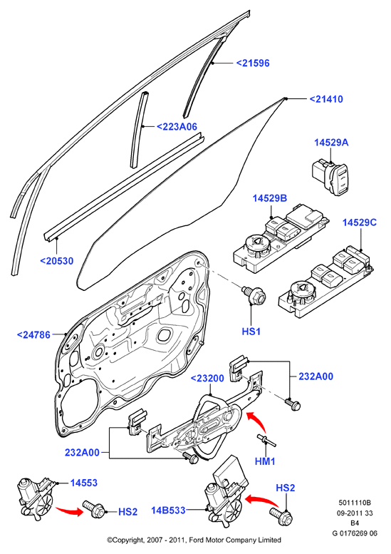 FORD 1 507 919 - Slēdzis, Stikla pacēlājmehānisms autodraugiem.lv