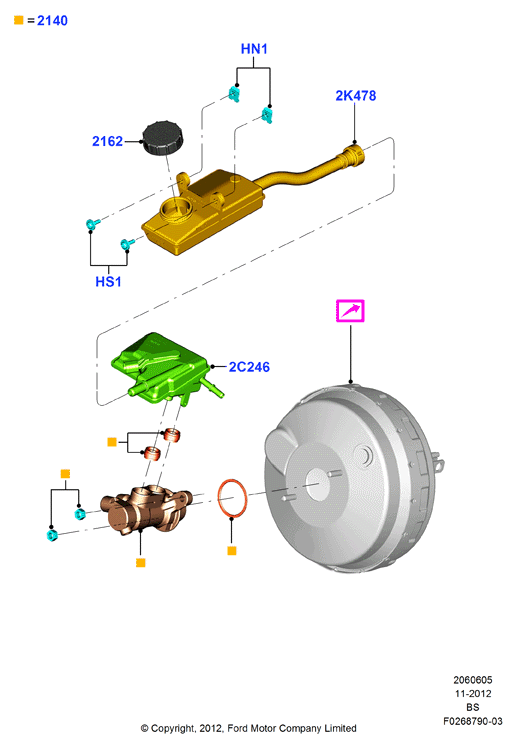 FORD 1841986 - Galvenais bremžu cilindrs autodraugiem.lv