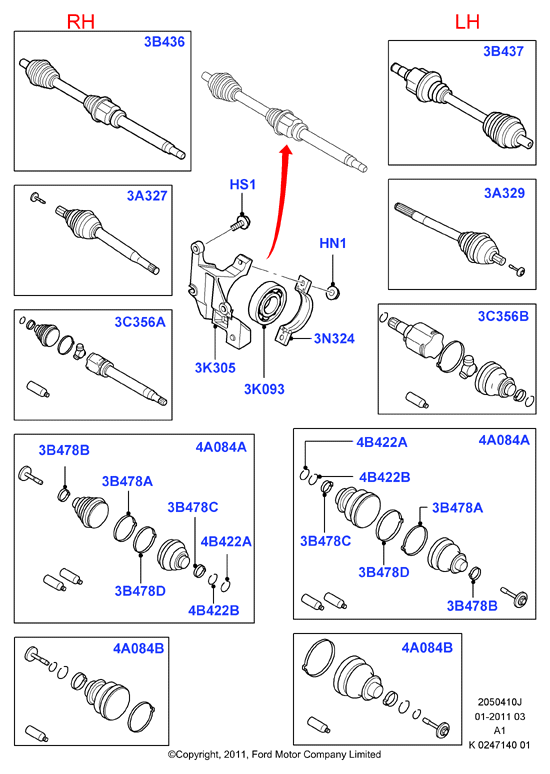 FORD 1788202 - Piedziņas vārpsta autodraugiem.lv