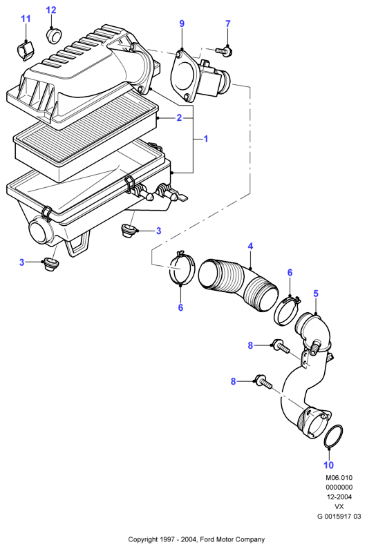 FORD 1050907 - Hose - Air Cleaner Intake autodraugiem.lv