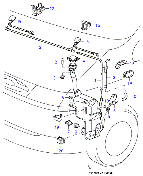 FORD 7 222 079 - Ūdenssūknis, Stiklu tīrīšanas sistēma autodraugiem.lv