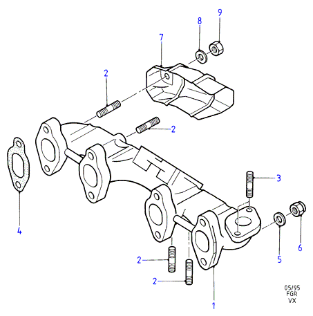 Volvo 1005891 - Blīve, Izplūdes kolektors autodraugiem.lv