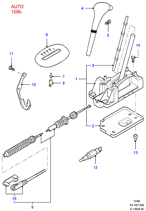 FORD 1050218 - Cable Assy - Selector Lever Control autodraugiem.lv