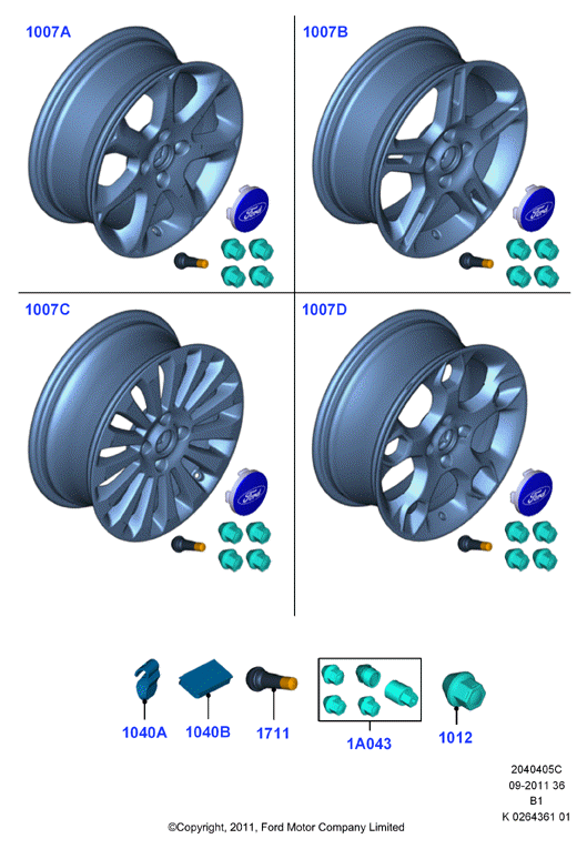 FORD 1500437 - Wheel Assy, 7 Spoke, Wheel Only autodraugiem.lv