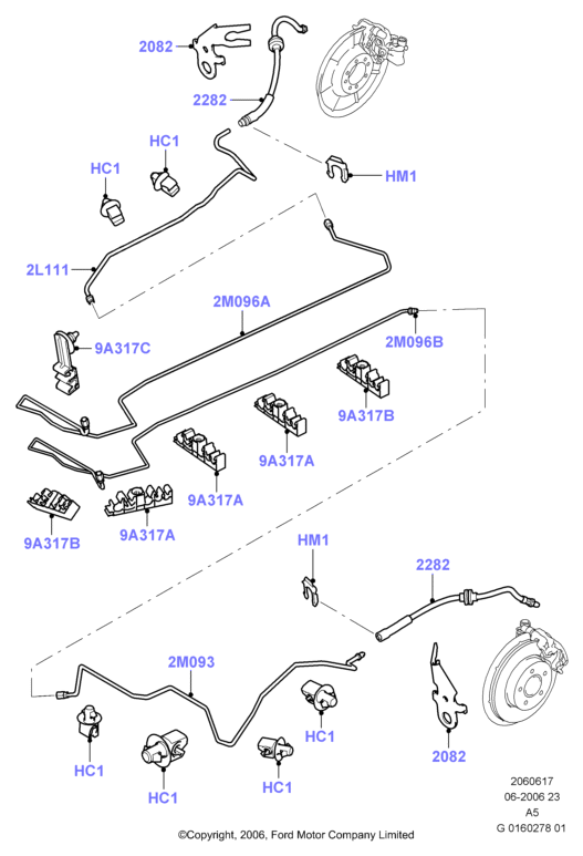 FORD 1609128 - Bremžu šļūtene autodraugiem.lv