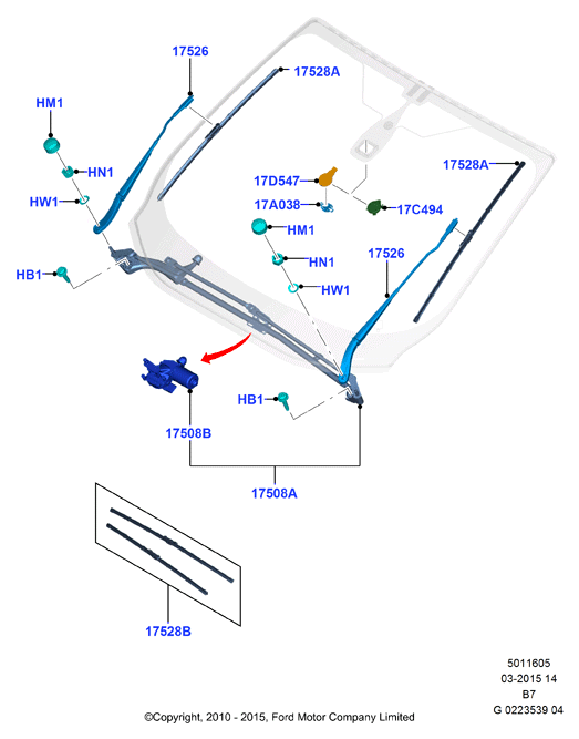 FORD 2 120 685 - Stikla tīrītāja slotiņa autodraugiem.lv