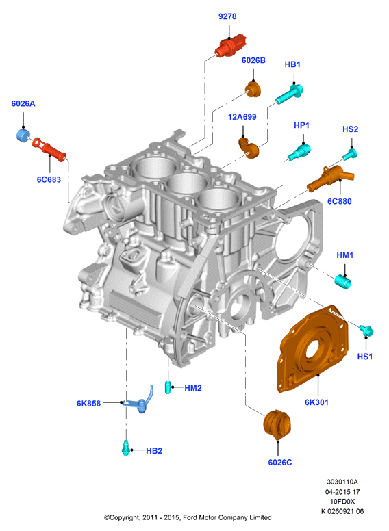 FORD 1 828 787 - Vārpstas blīvgredzens, Kloķvārpsta autodraugiem.lv