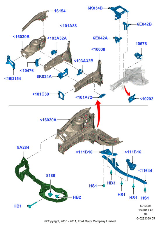 FORD 1710104 - Priekšdaļas apdare autodraugiem.lv