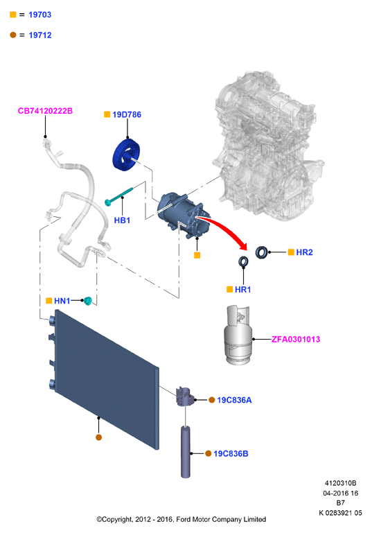 FORD 2014533 - Kondensators, Gaisa kond. sistēma autodraugiem.lv