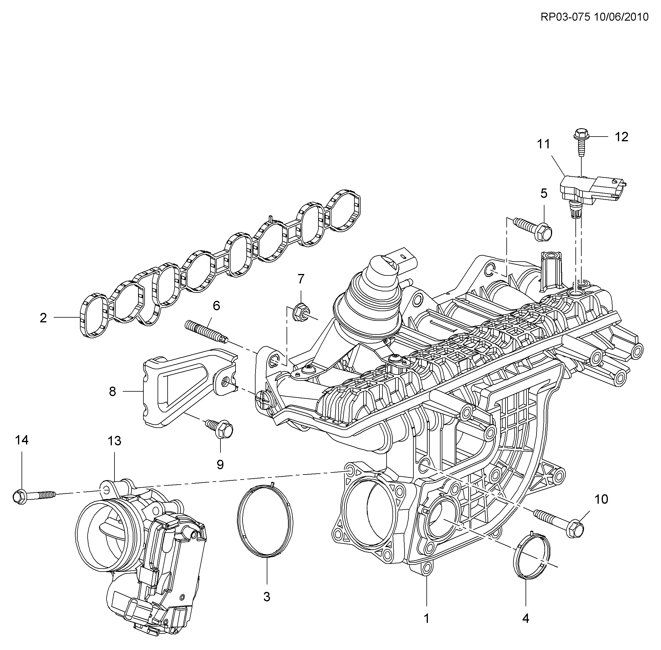 Opel 96868320 - Blīve, Ieplūdes kolektors autodraugiem.lv