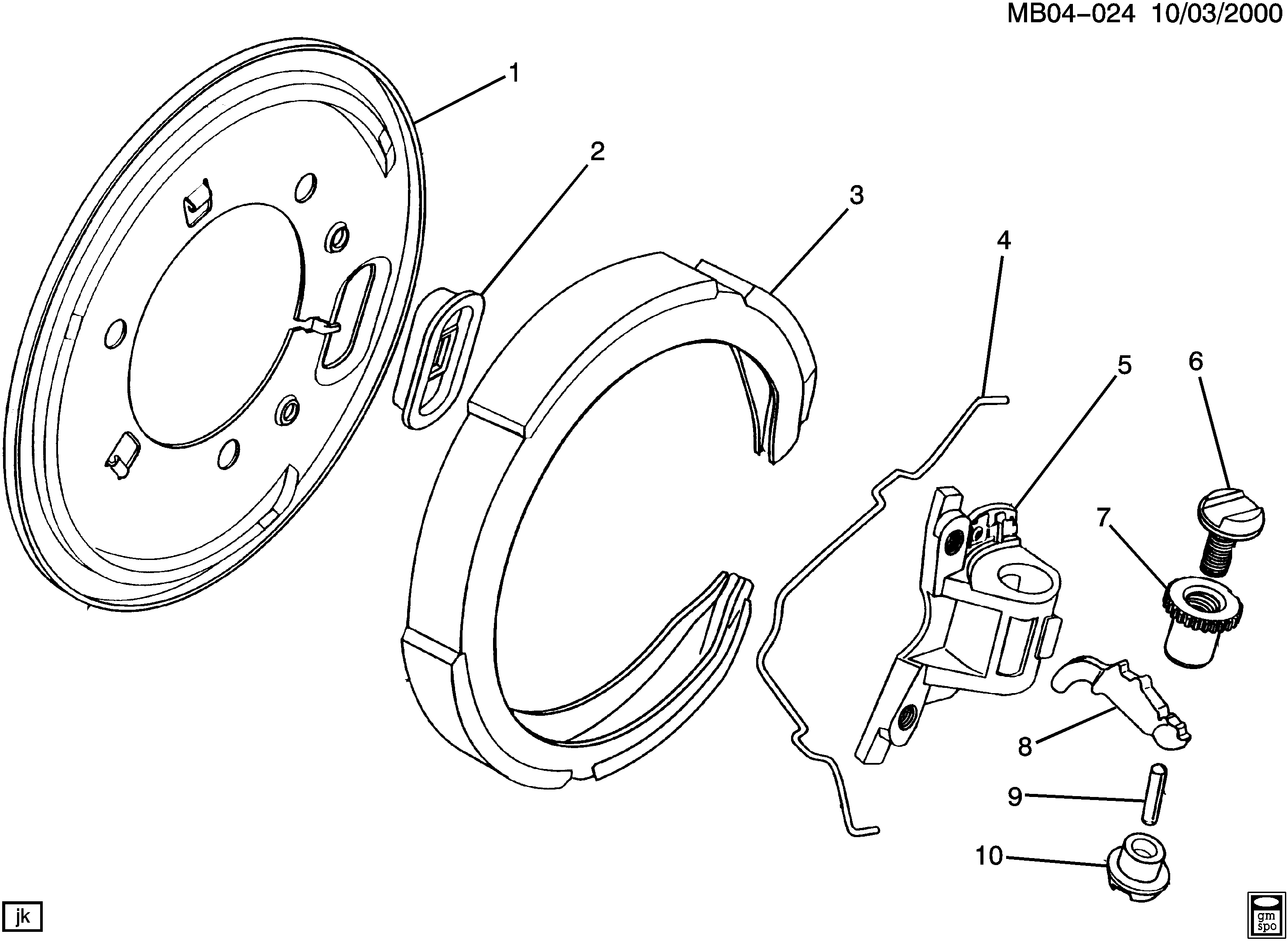 DAEWOO 18044585 - Bremžu loku kompl., Stāvbremze autodraugiem.lv