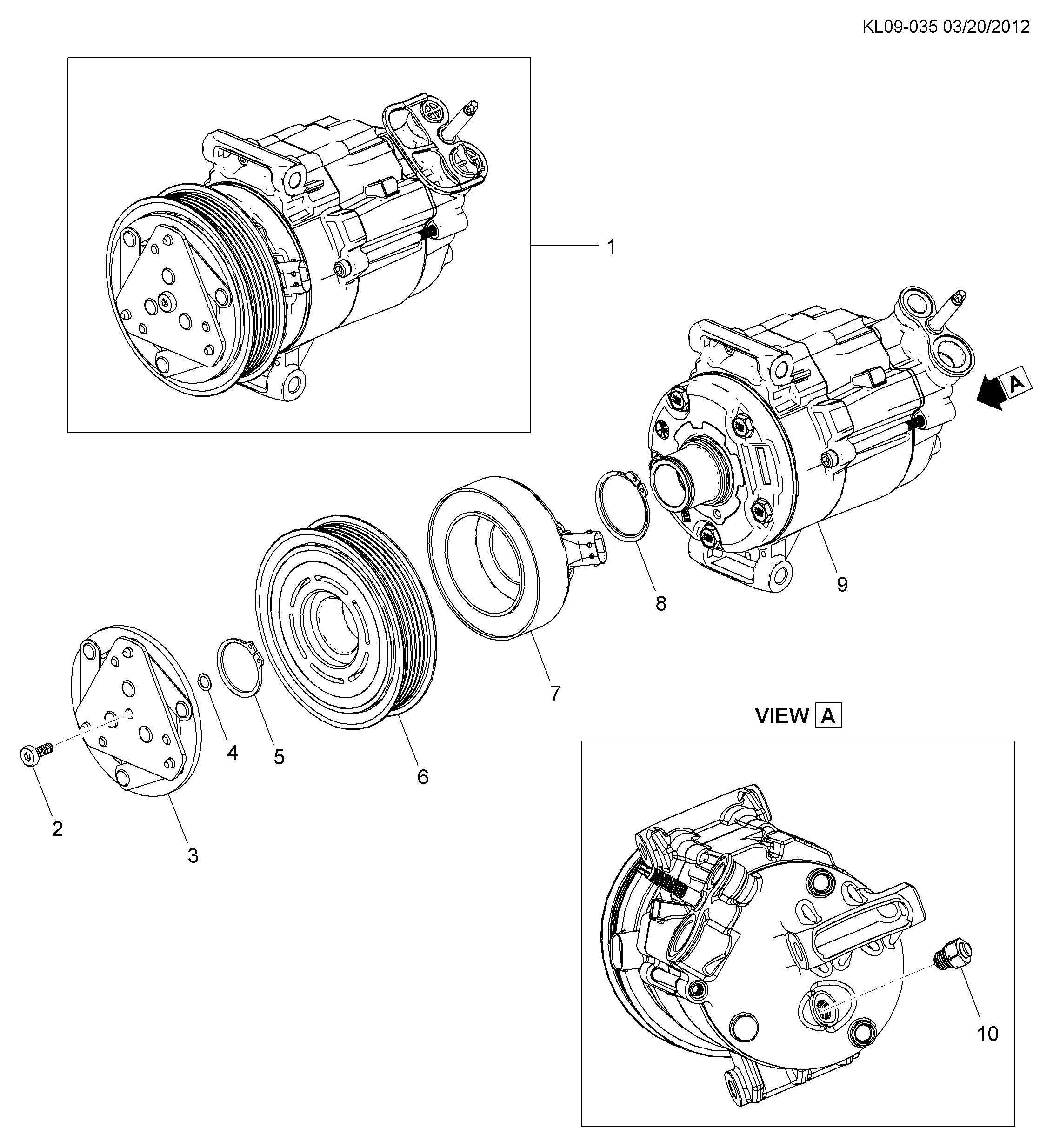 Chevrolet 93746334 - Kompresors, Gaisa kond. sistēma autodraugiem.lv